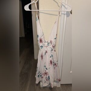 Floral Sleeveless Dress with silk shorts